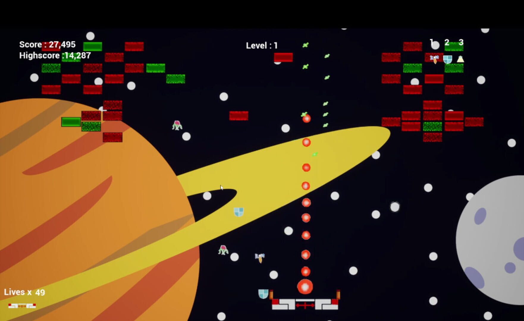 Galaxy Bricks - Screenshot