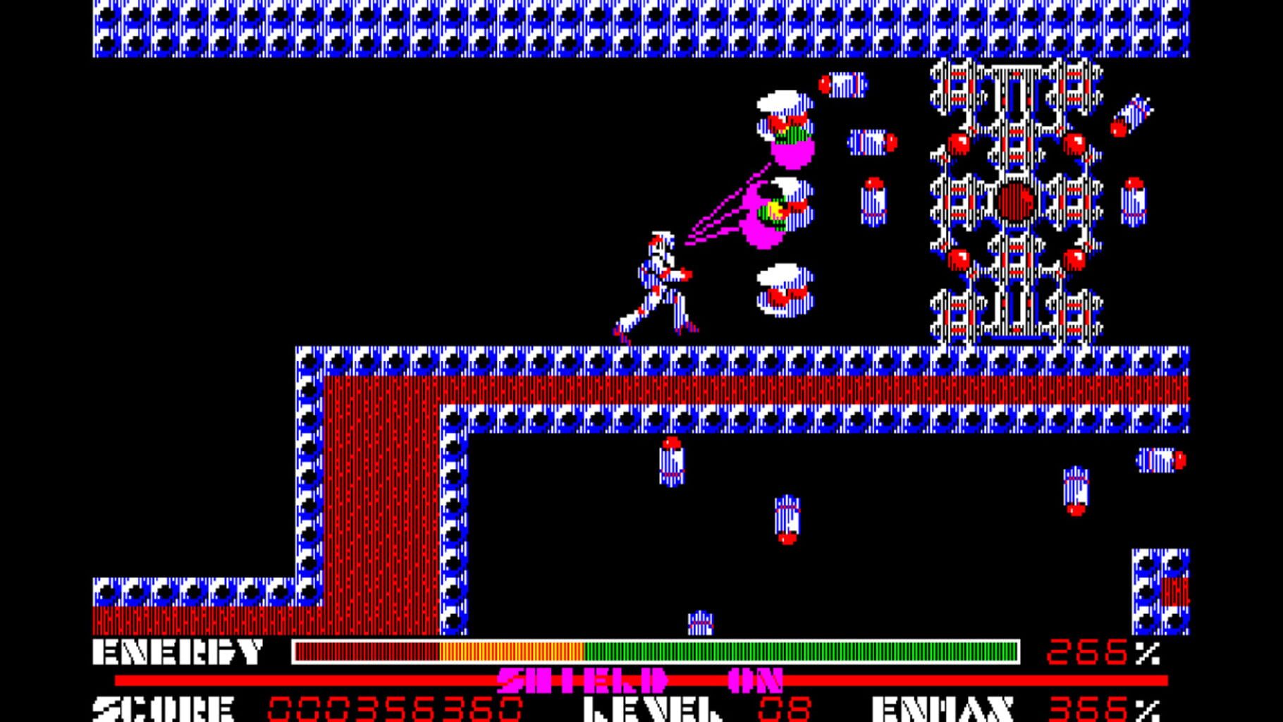 Eggconsole Thexder PC-8801mkIISR screenshot