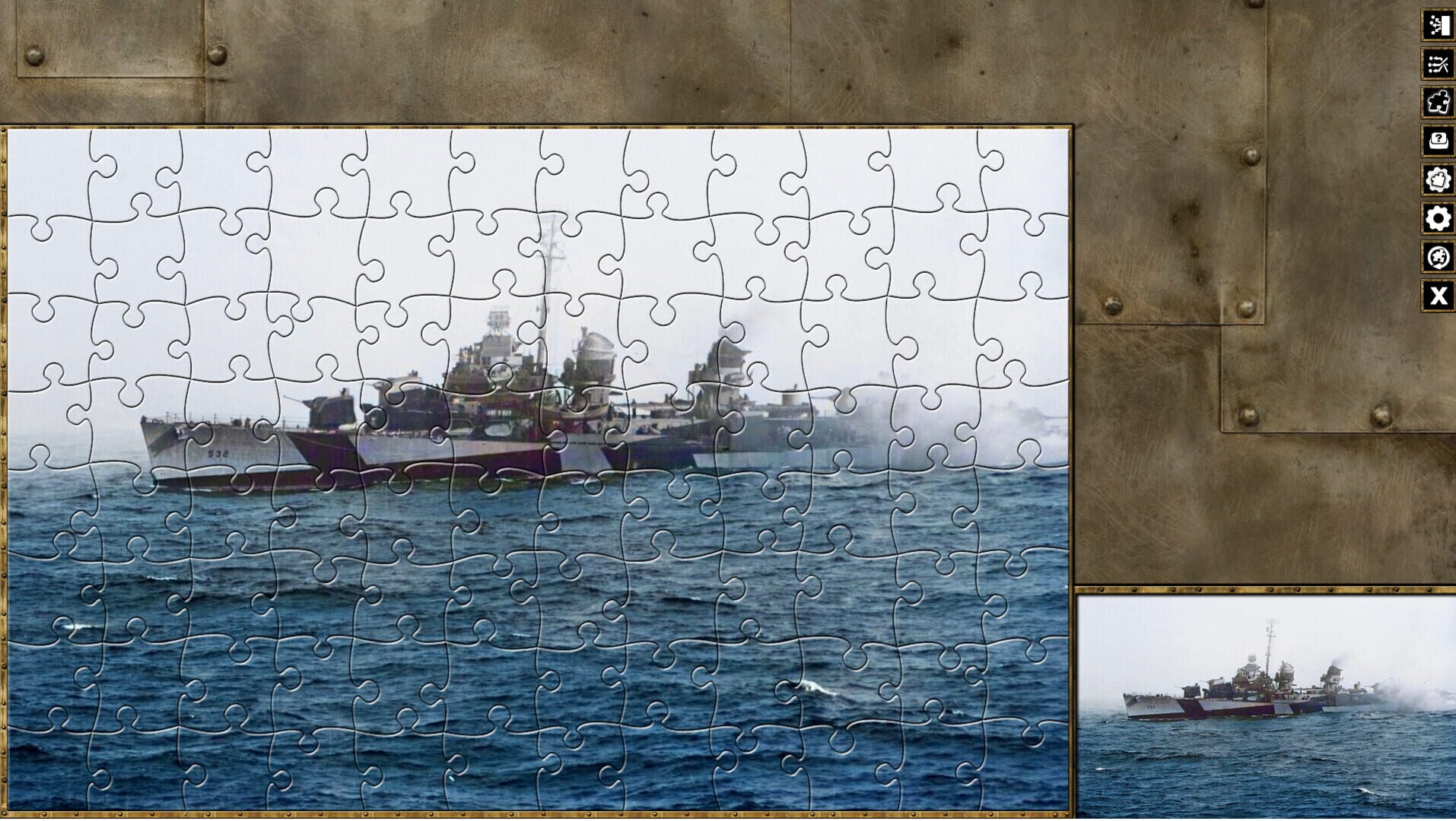 Pixel Puzzles World War II Jigsaws: Pack - Battle Off Samar - Screenshot