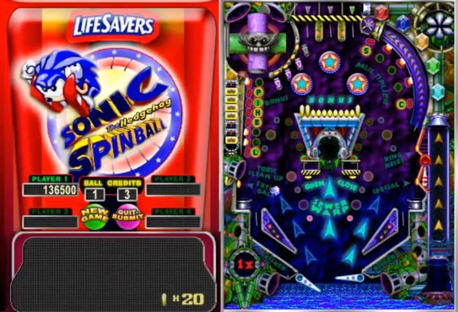 Captura de pantalla - Sonic Spinball: Life Savers