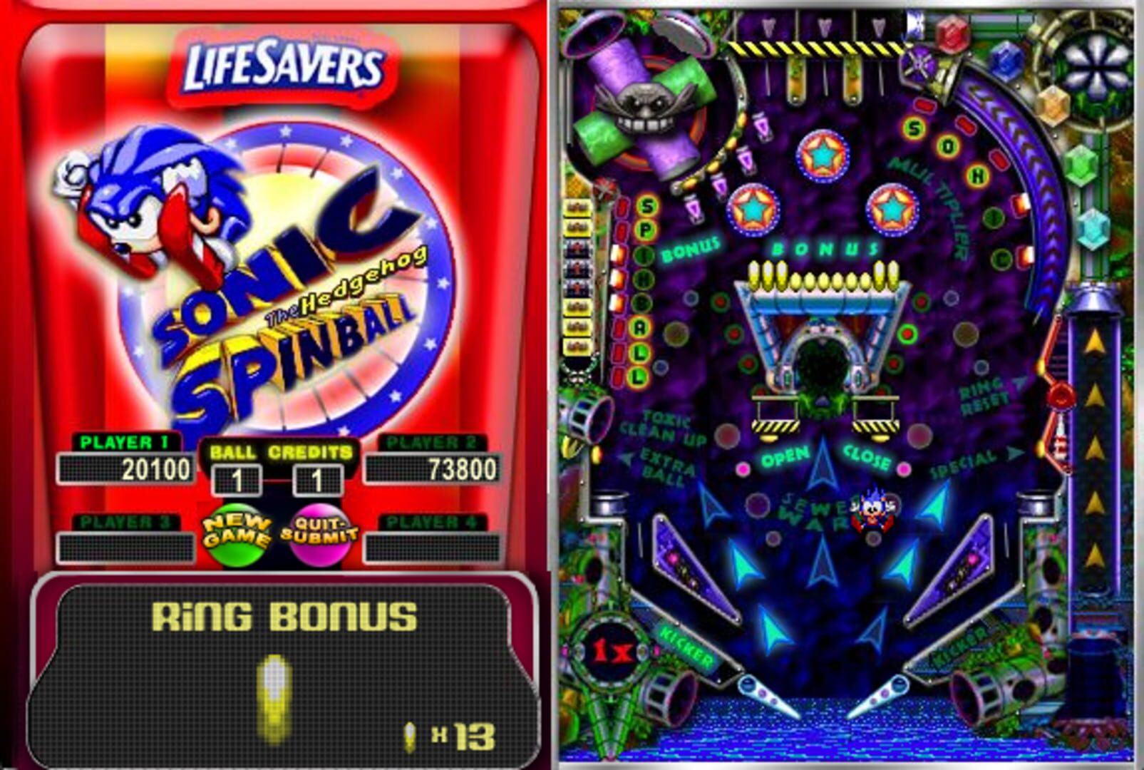 Captura de pantalla - Sonic Spinball: Life Savers