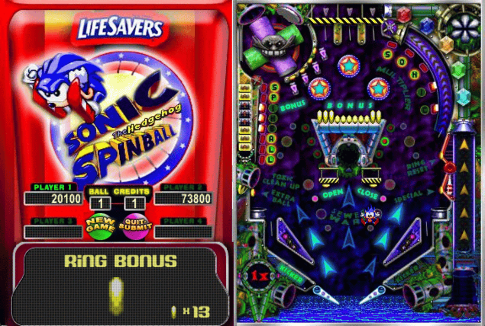 Sonic Spinball: Life Savers screenshot