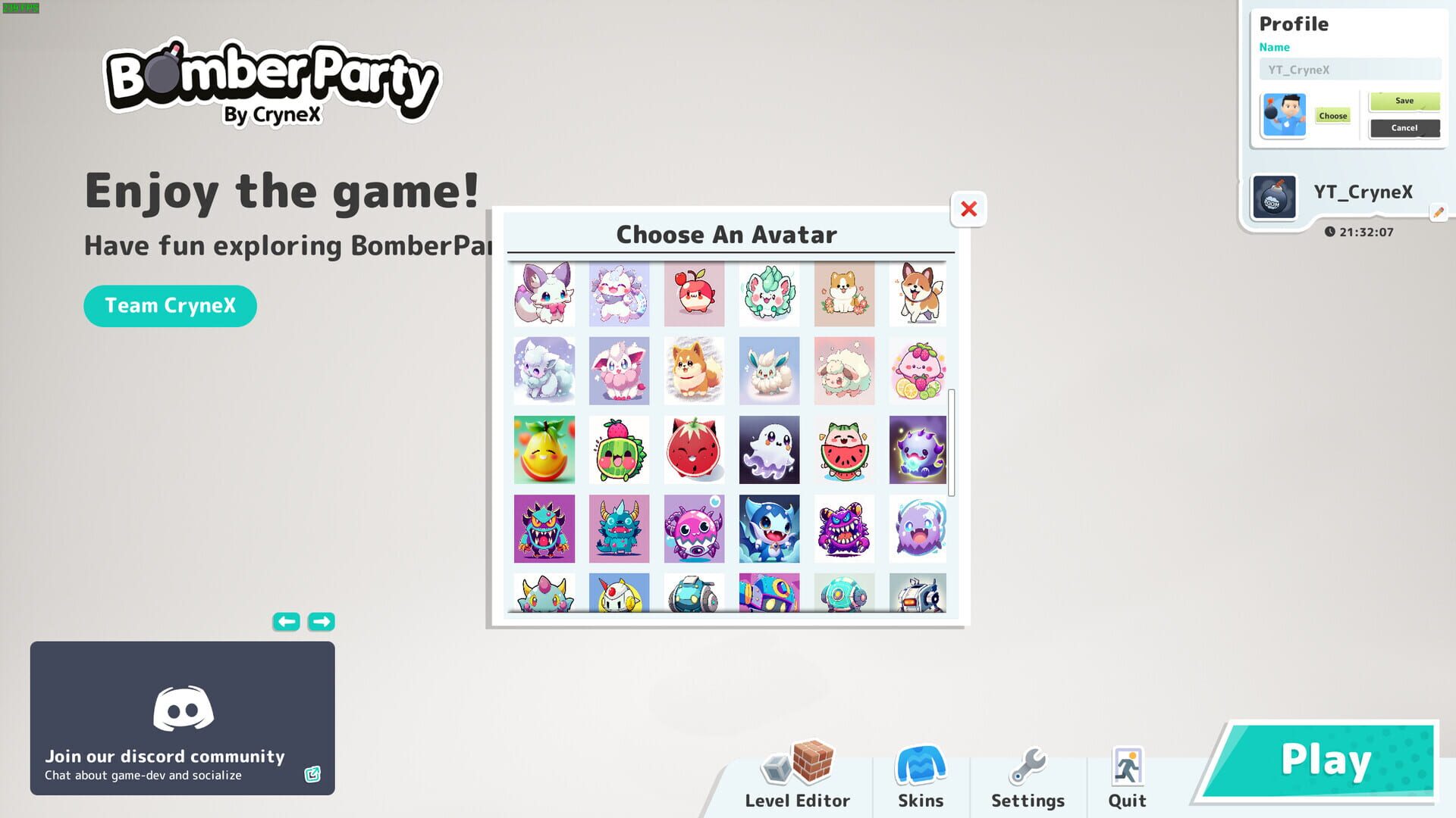Bomber Party: Cute Anime Creatures Avatar - Screenshot