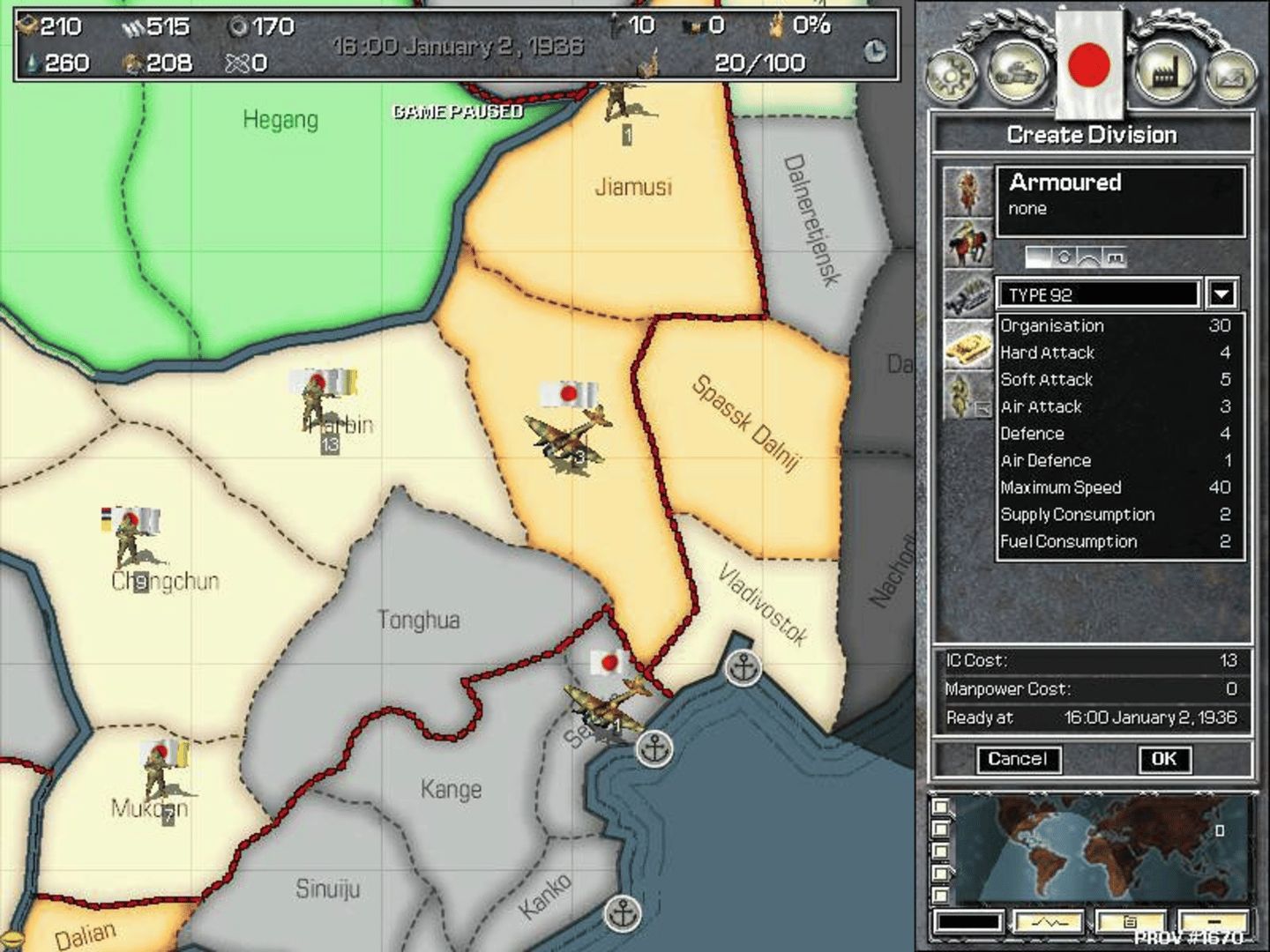 Hearts of Iron screenshot