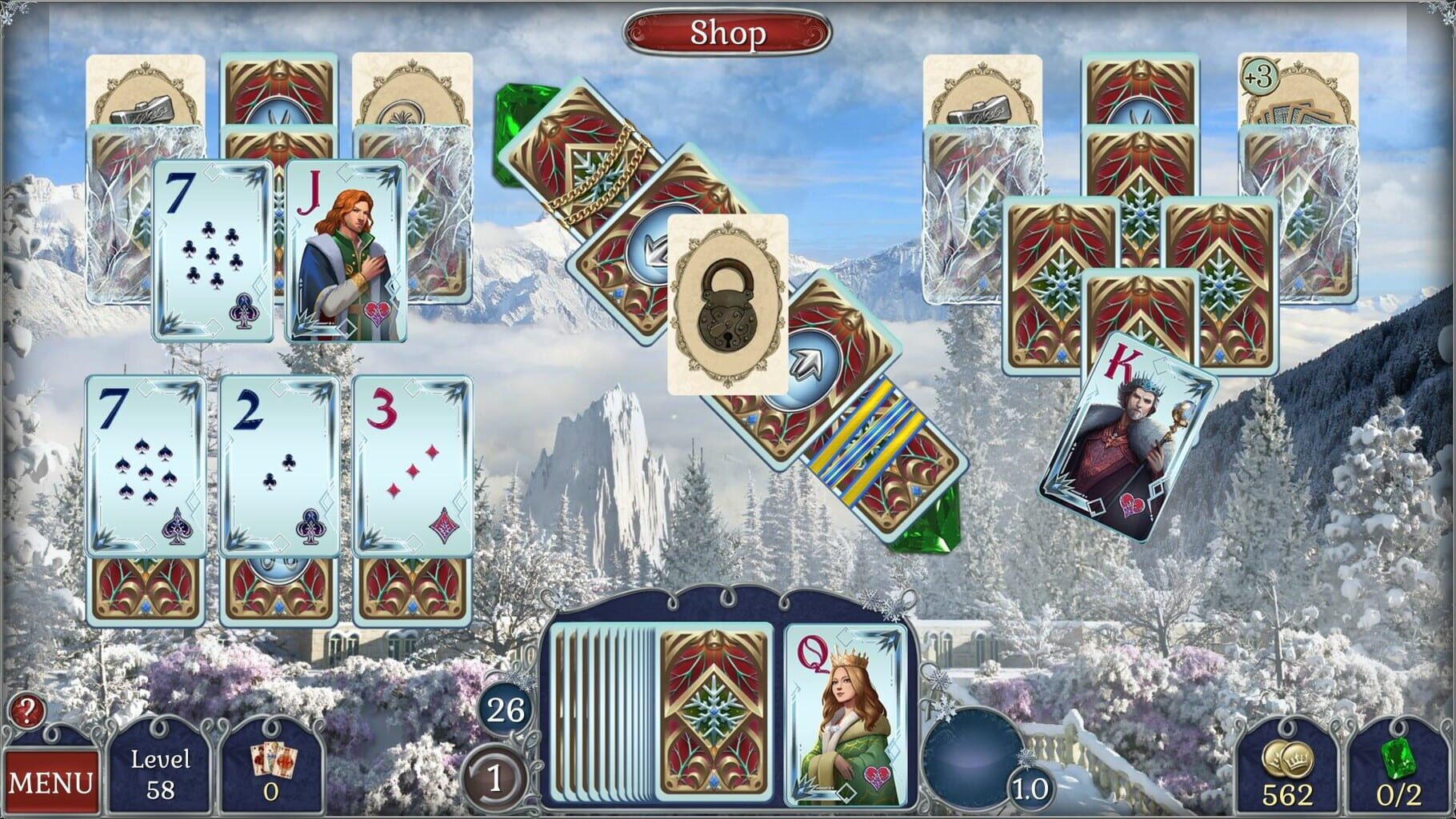 Captura de pantalla - Jewel Match Solitaire Winterscapes 2: Collector's Edition