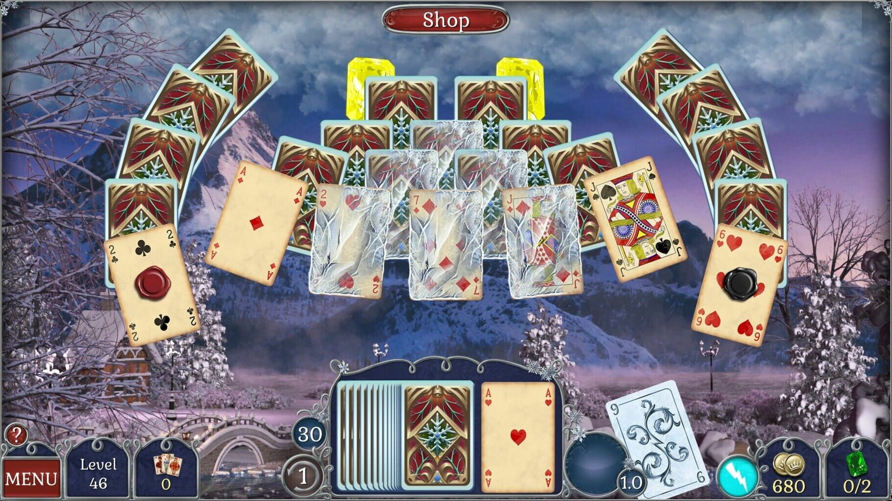 Captura de pantalla - Jewel Match Solitaire Winterscapes 2: Collector's Edition