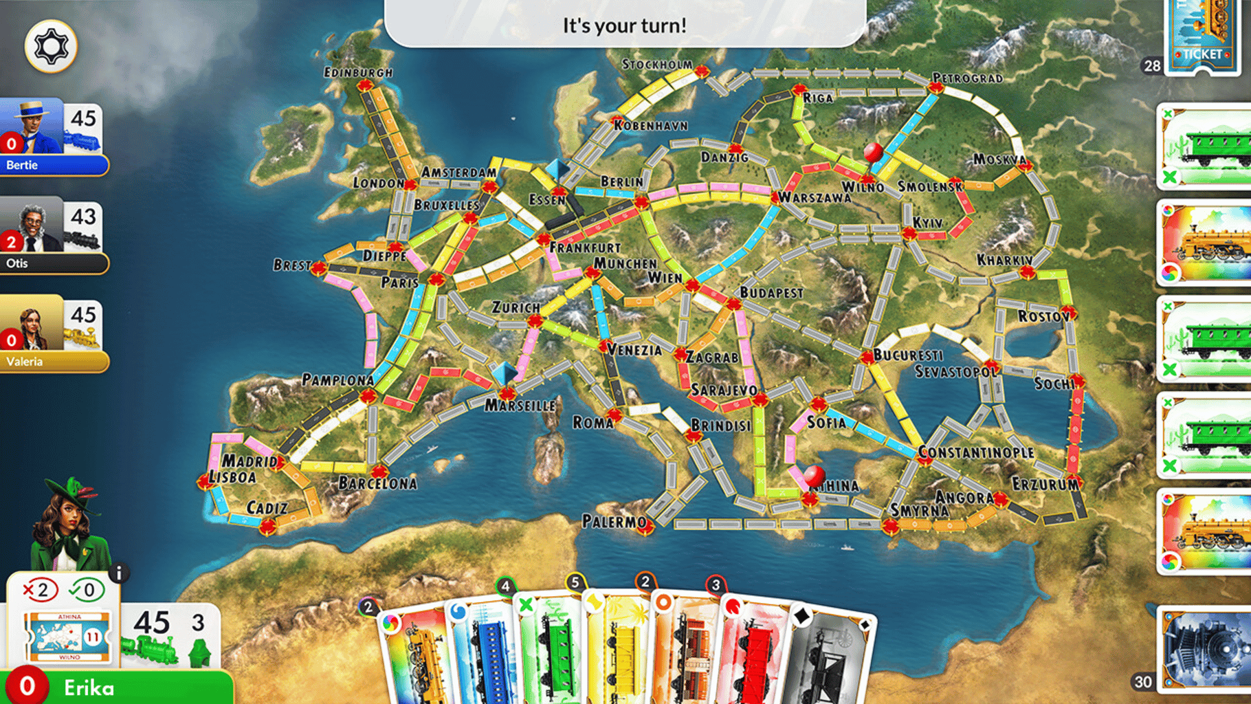 Ticket to Ride: Europe Expansion screenshot