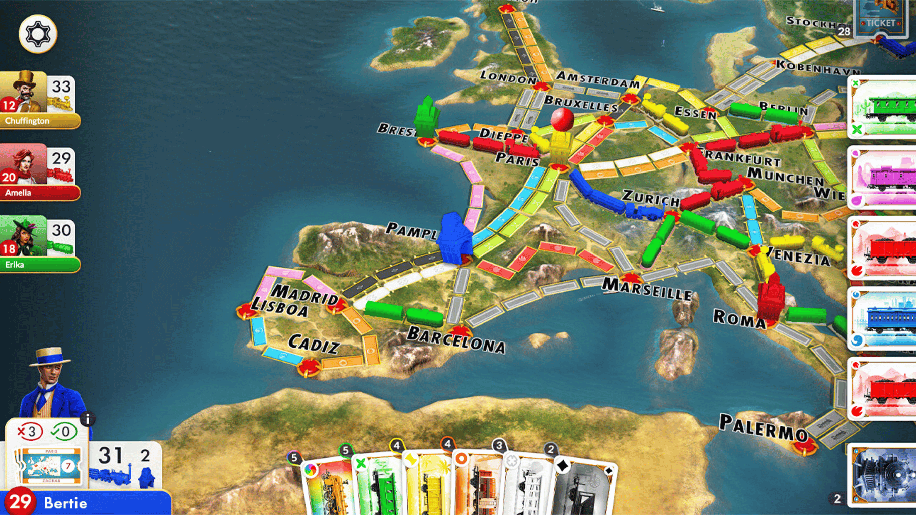 Ticket to Ride: Europe Expansion screenshot