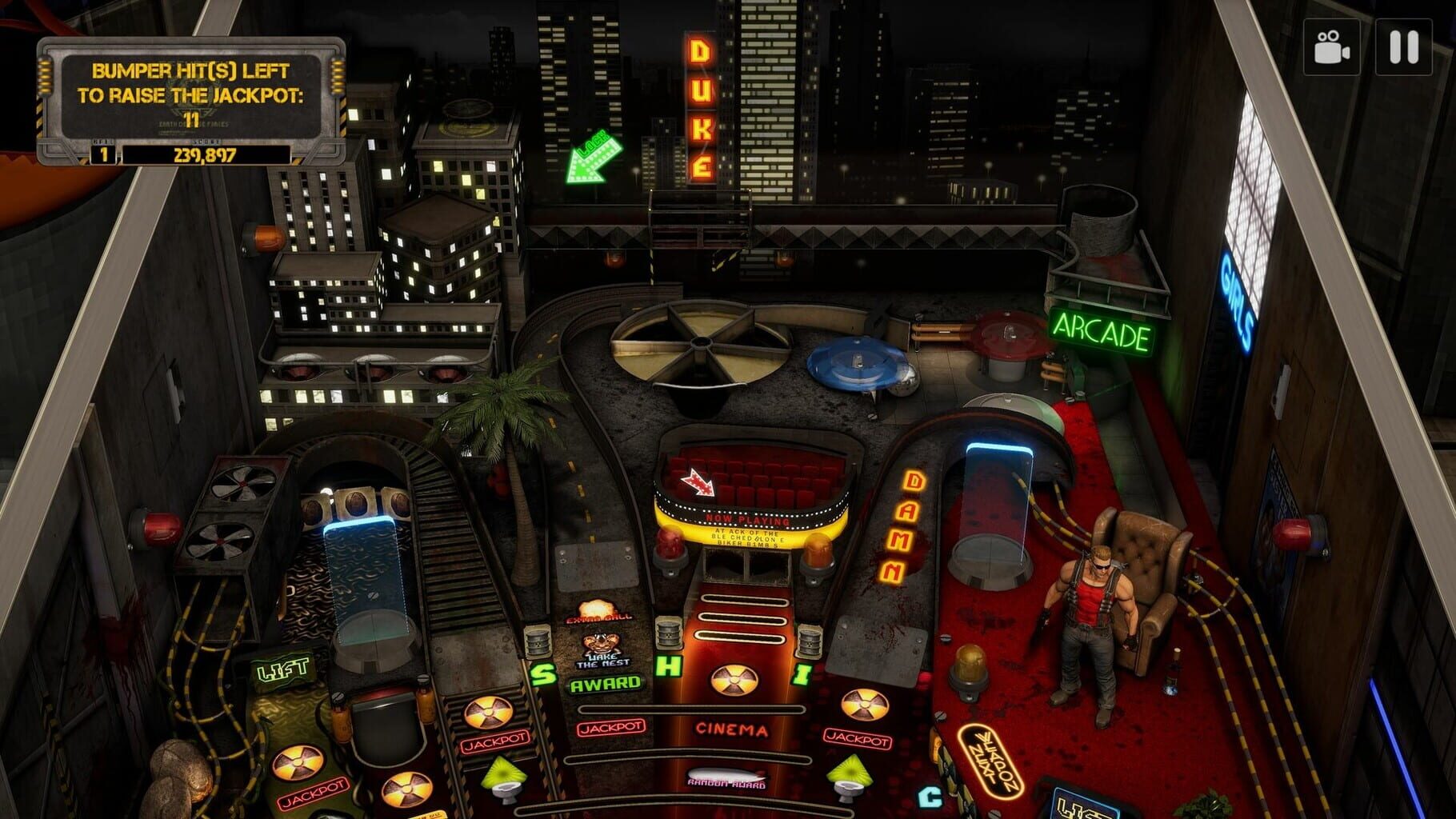 Captura de pantalla - Pinball M: Duke Nukem's Big Shot Pinball