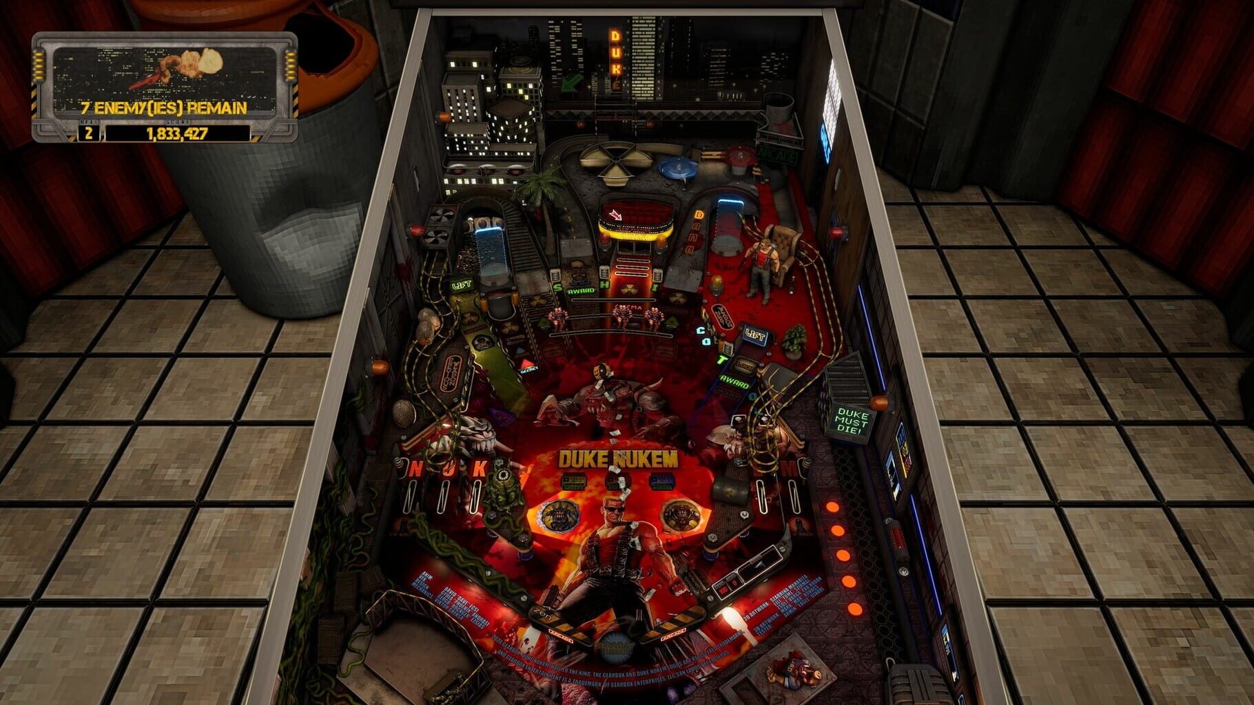 Captura de pantalla - Pinball M: Duke Nukem's Big Shot Pinball