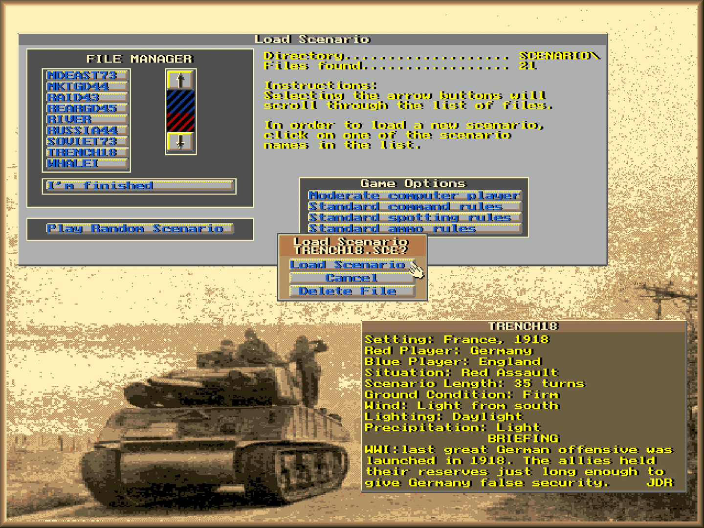 Wargame Construction Set II: Tanks! screenshot