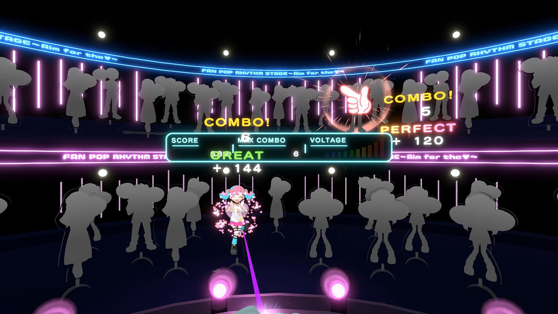 Fan Pop Rhythm Stage: Aim for the Heart - Screenshot