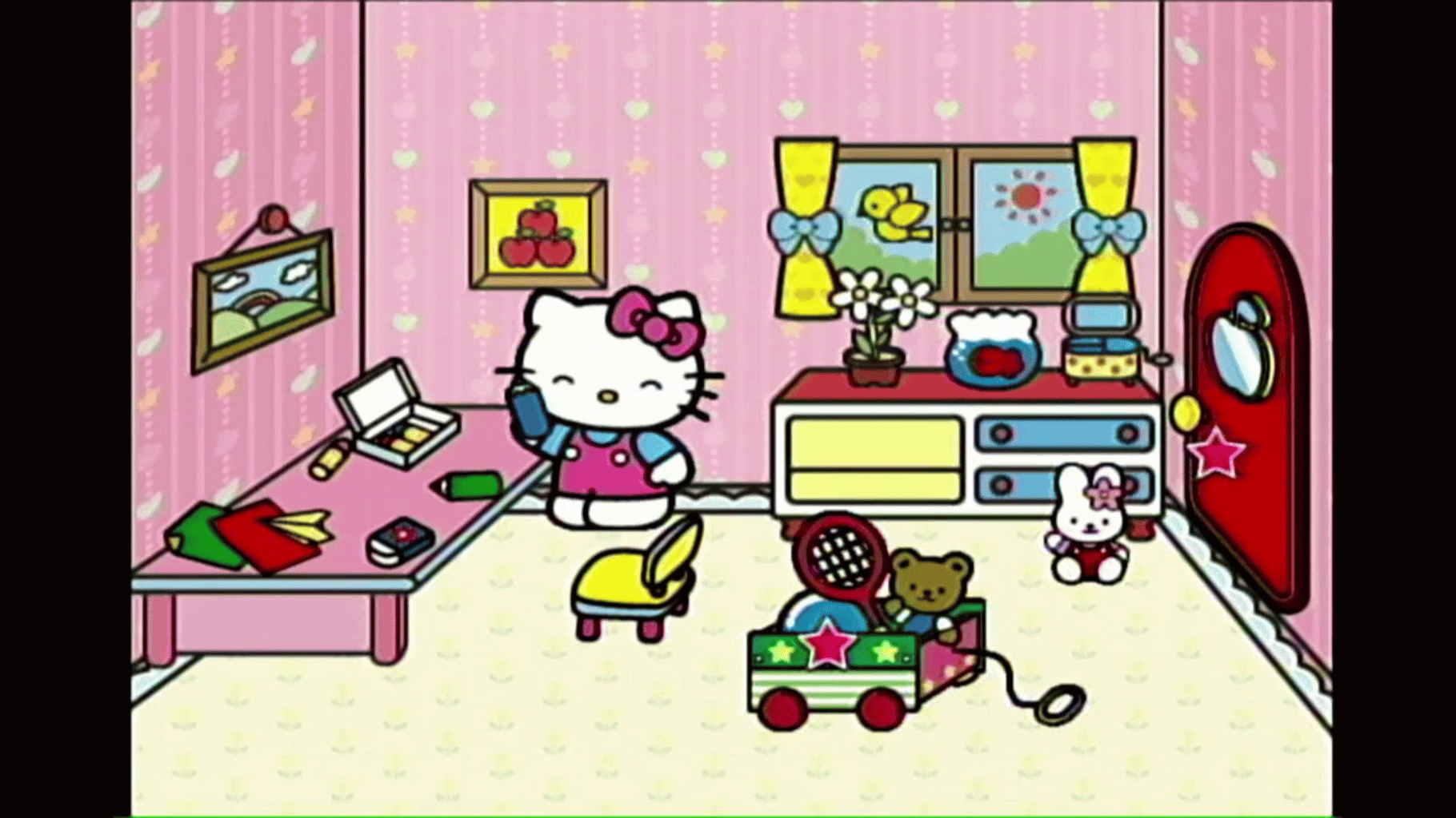 Hello Kitty no Hiragana Katakana Onamae Kaitemiyou screenshot