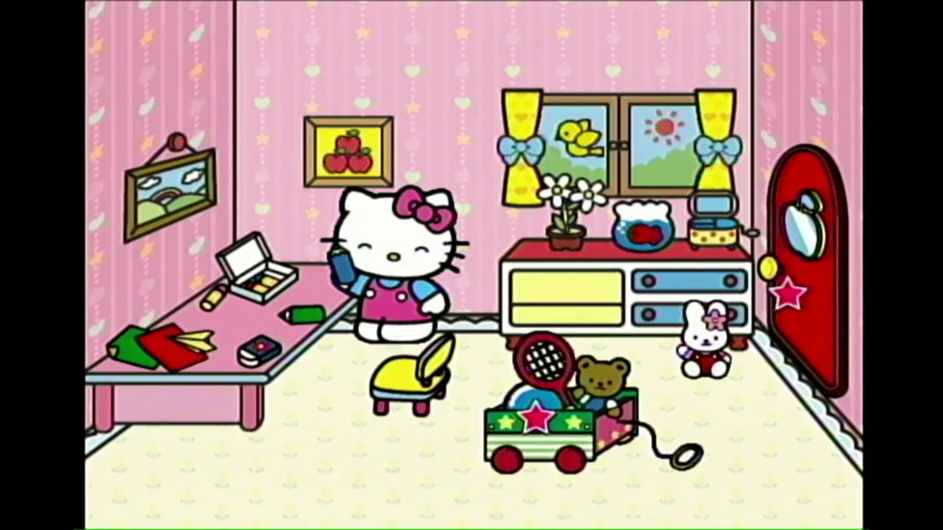 Captura de pantalla - Hello Kitty no Hiragana Katakana Onamae Kaitemiyou