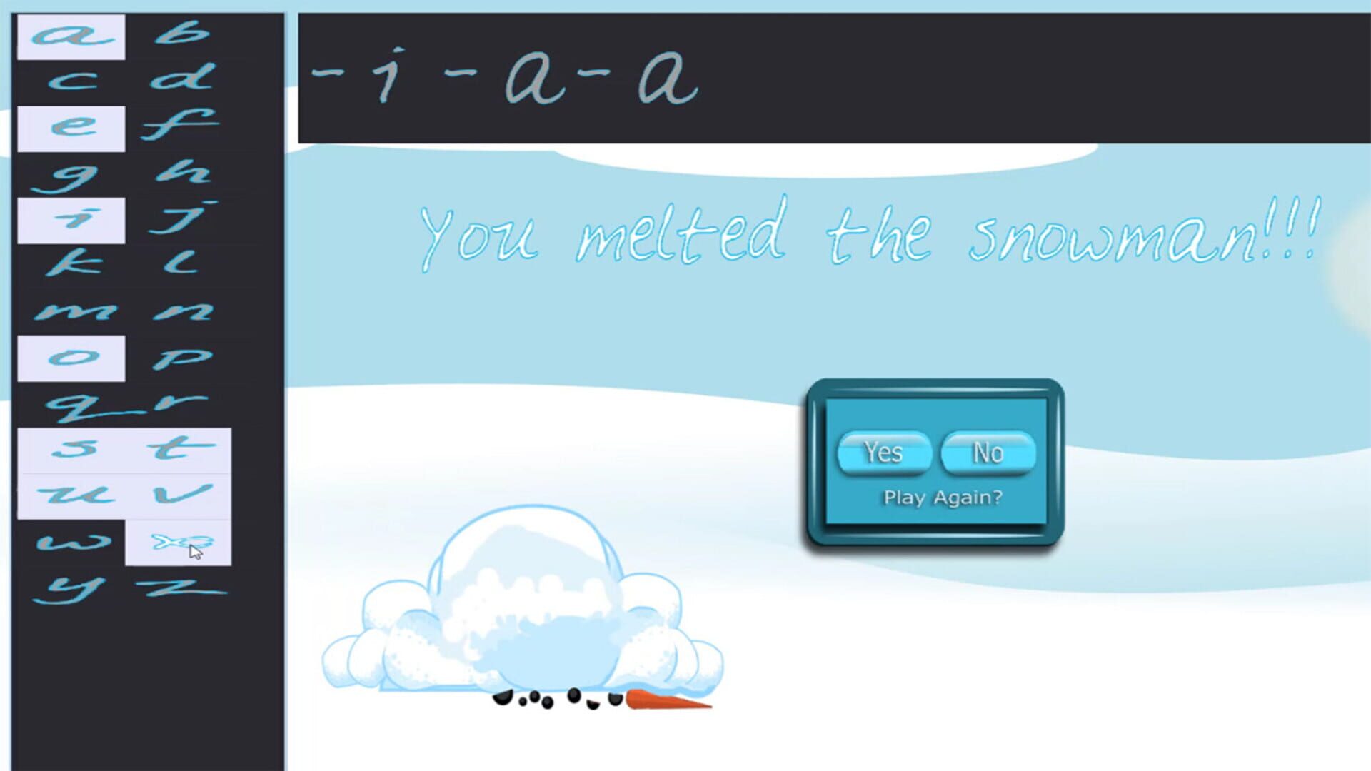 Don't Melt the Snowman - Screenshot