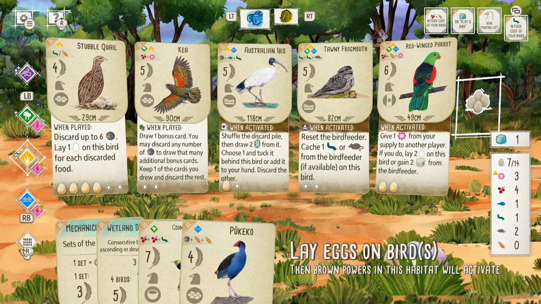 Wingspan + European Expansion + Oceania Expansion + Seasonal Decorative Pack screenshot