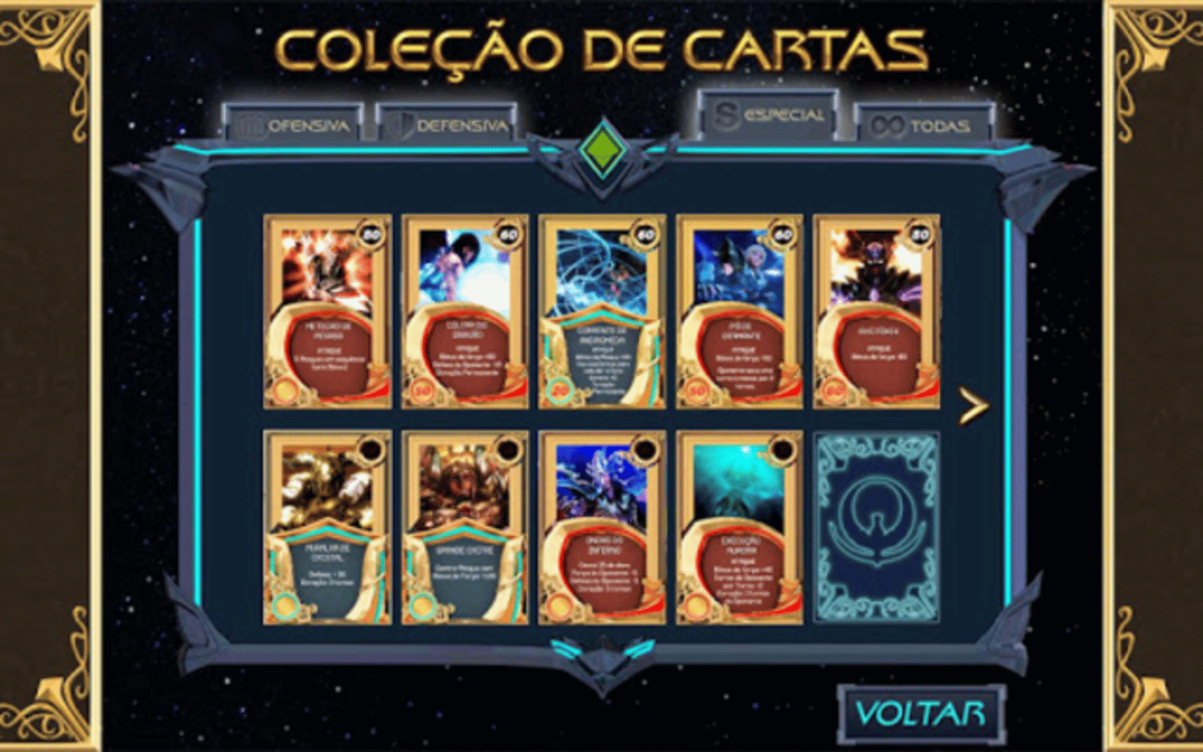 Os Cavaleiros do Zodíaco: A Lenda do Santuário - Cosmo Cards screenshot