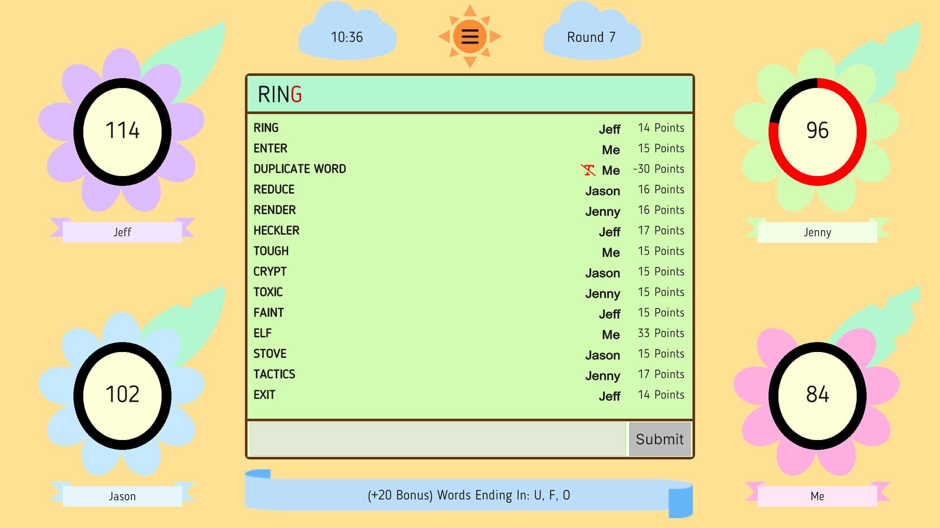 Word Relay - Screenshot