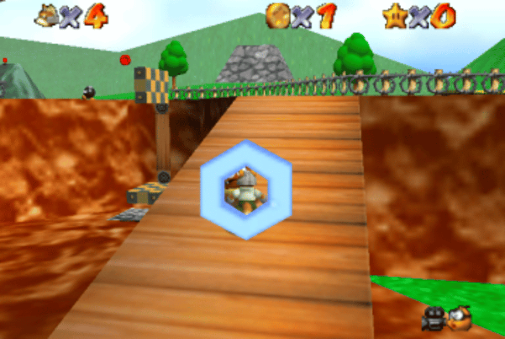 Melee Fox & Falco in Super Mario 64 screenshot