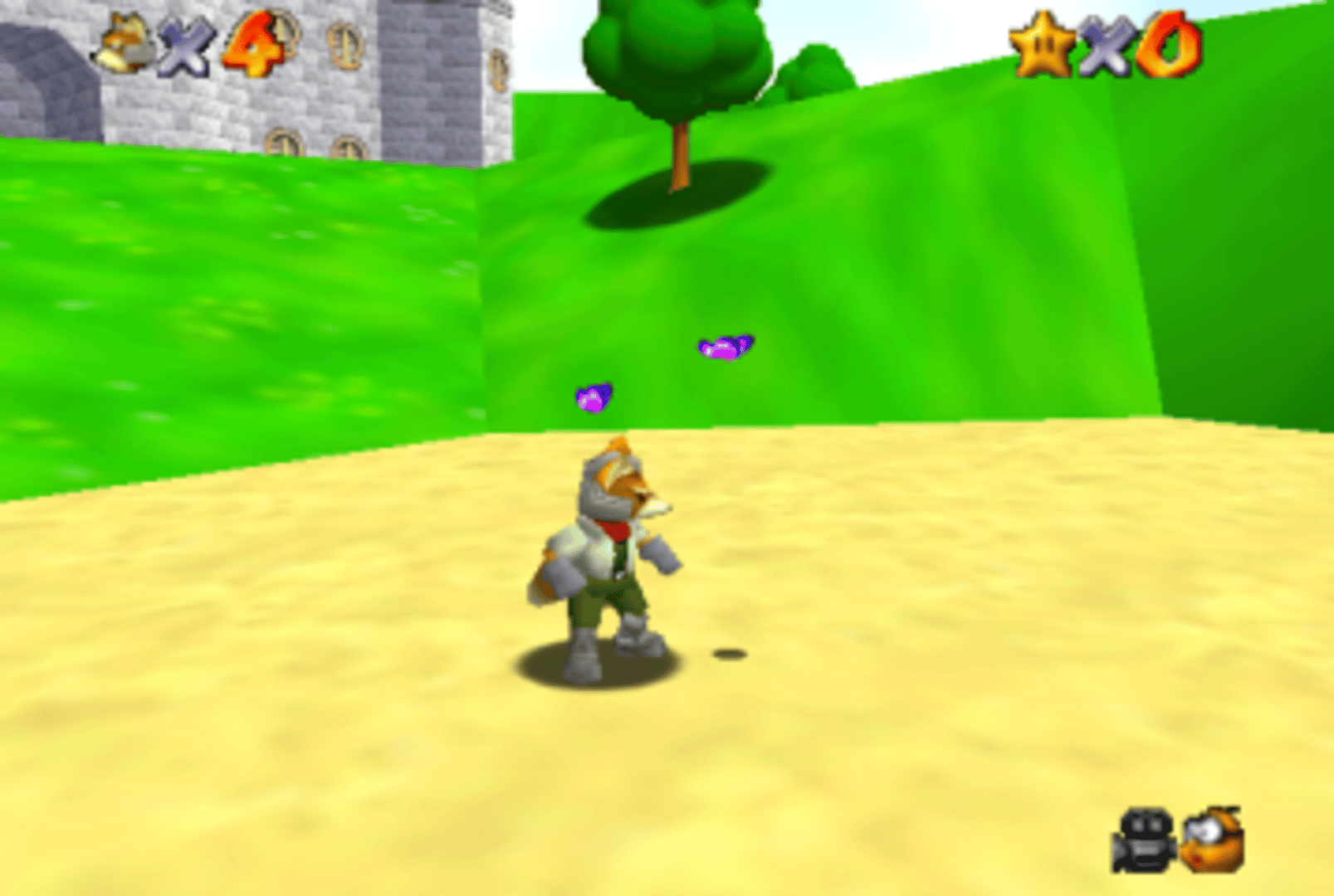 Melee Fox & Falco in Super Mario 64 screenshot