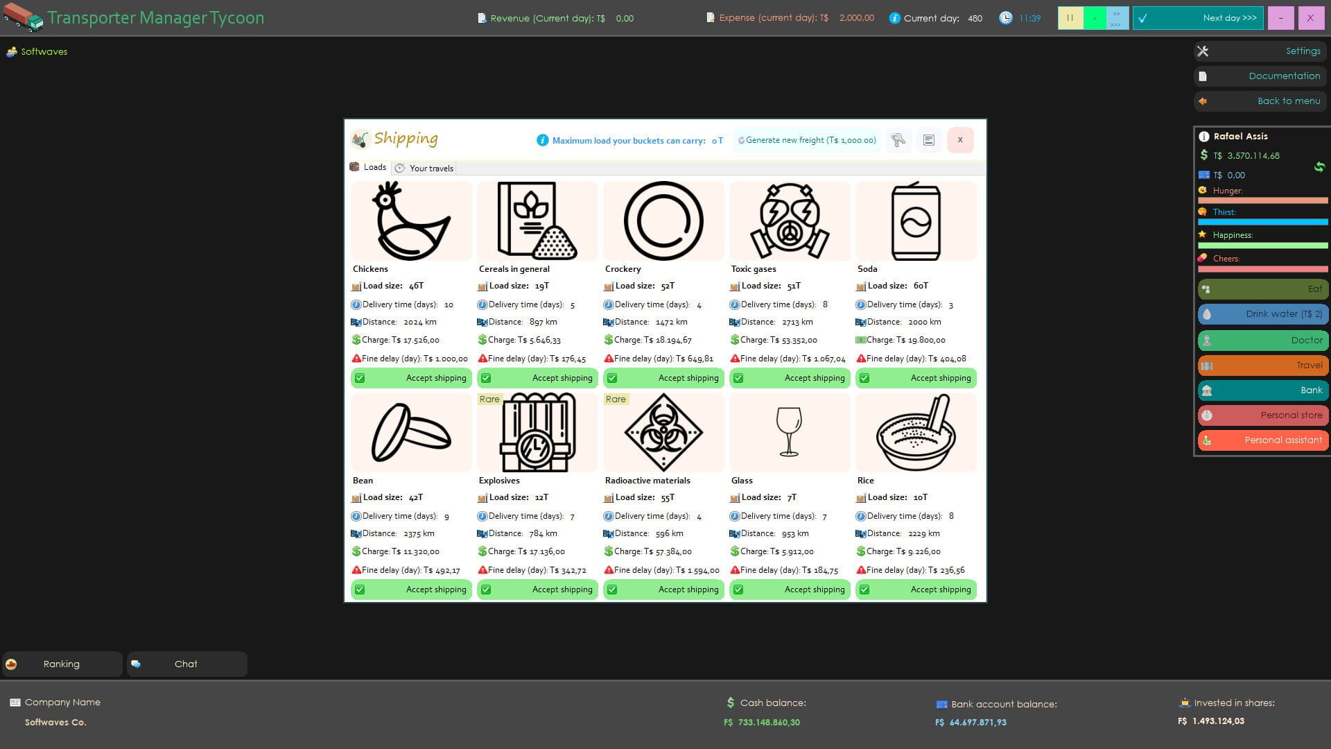 Transporter Manager Tycoon gameplay screenshot 2