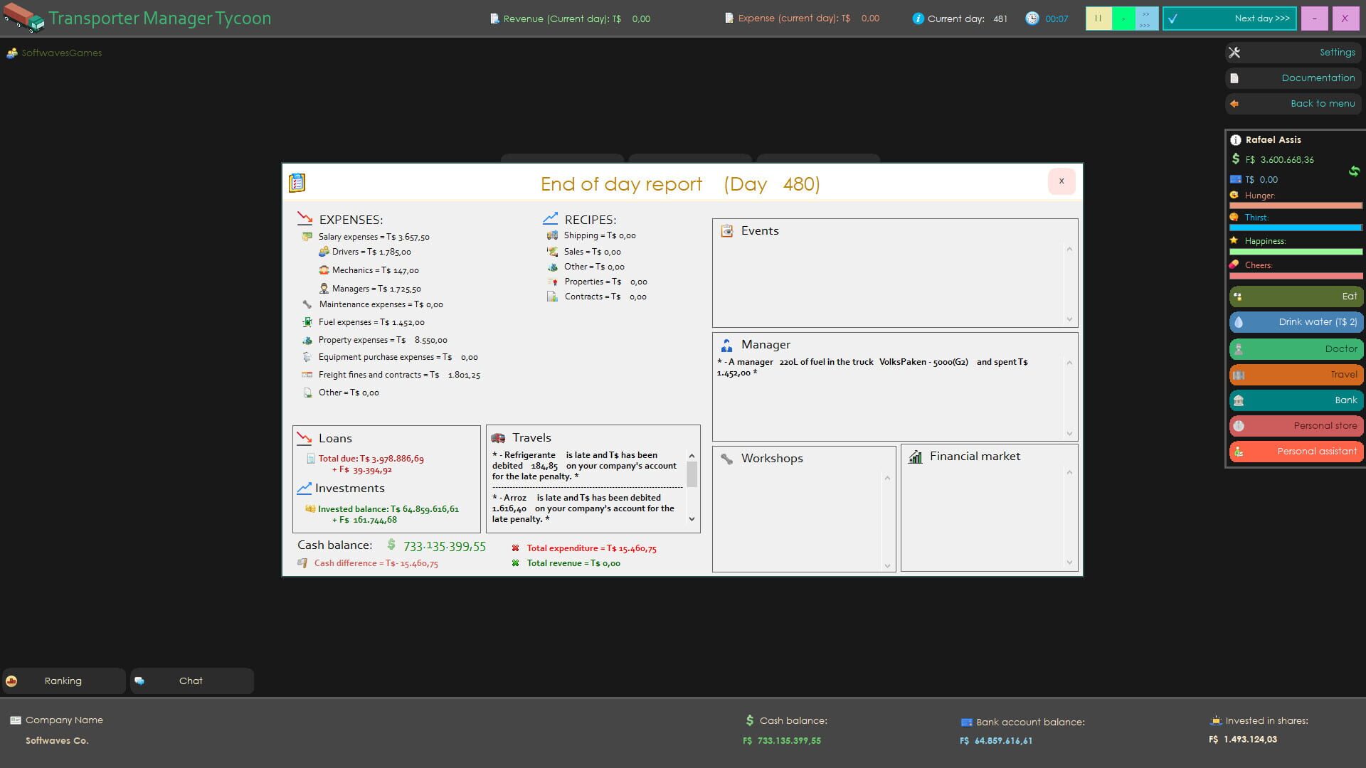 Transporter Manager Tycoon - Screenshot