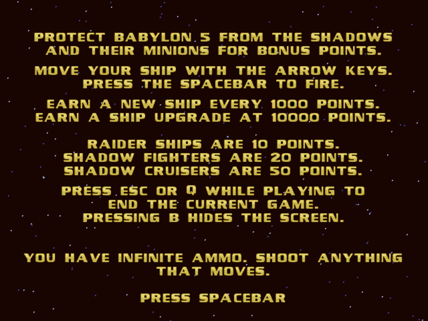 Babylon 5: Shadow Wars screenshot