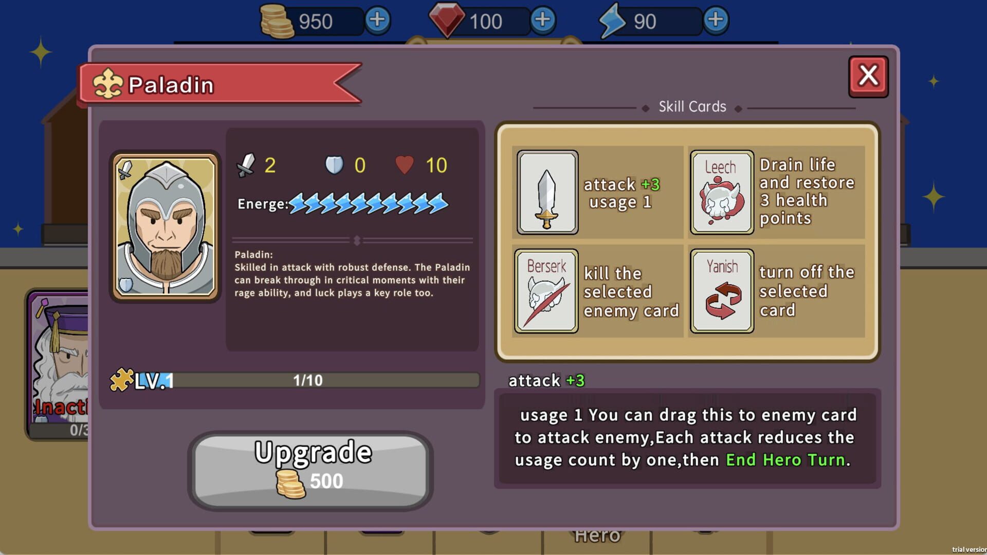 Brave Hero: Puzzle Dungeon Card - Screenshot