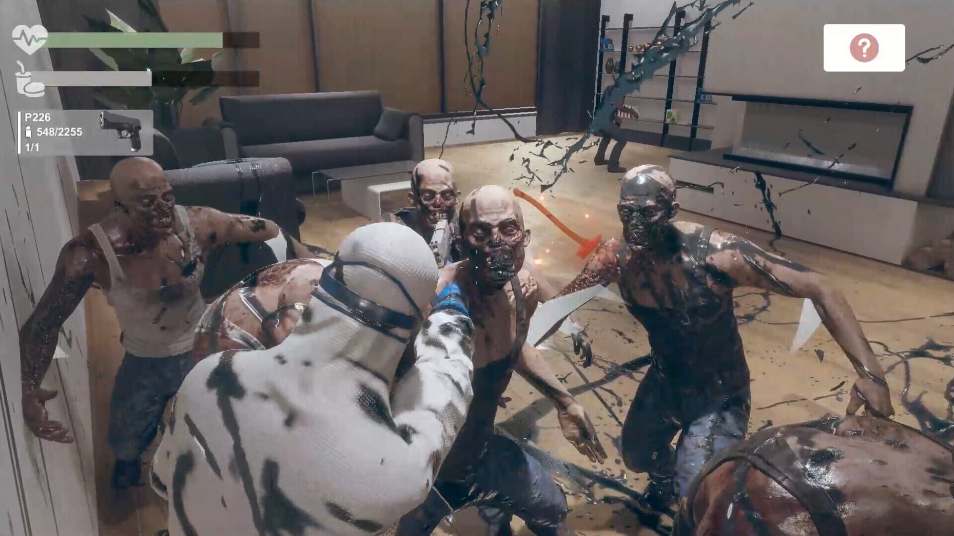Facing Zombie,and 4 Walls - Screenshot