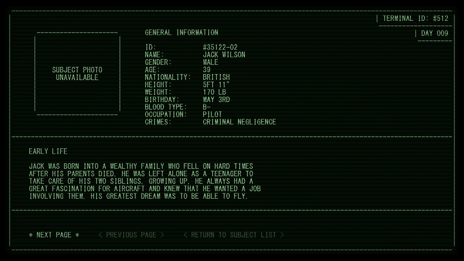 Second Thoughts: Terminal - Screenshot
