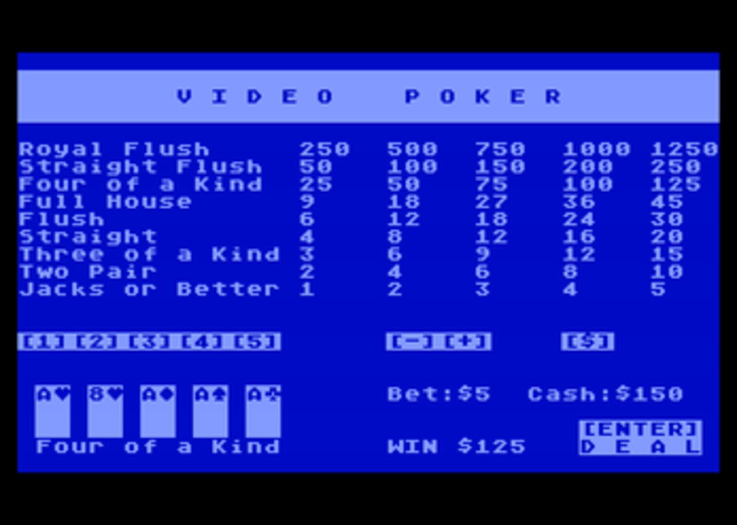 Captura de pantalla - Jacks or Better Video Poker