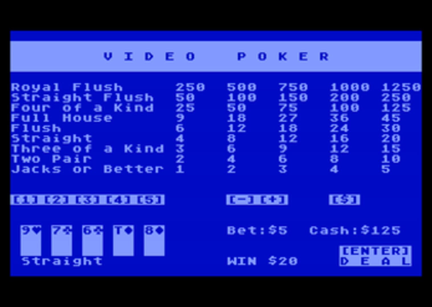 Captura de pantalla - Jacks or Better Video Poker