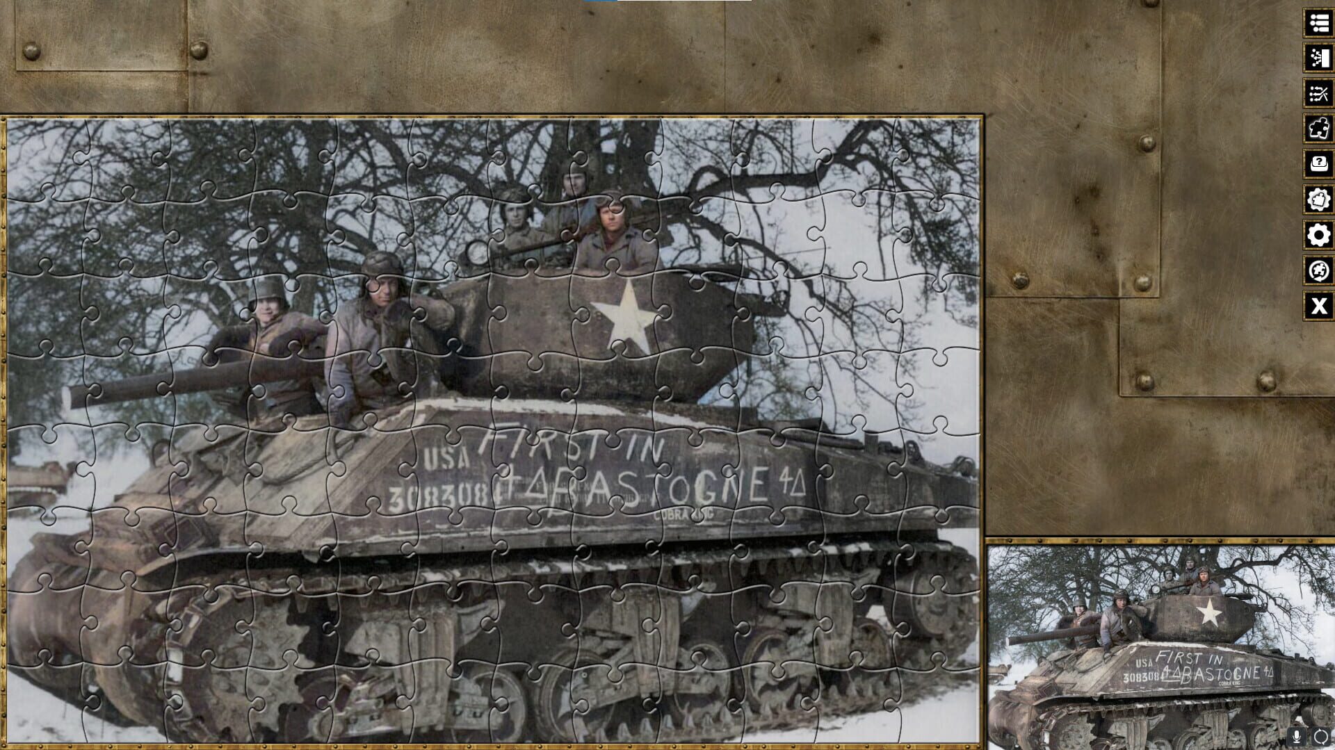 Pixel Puzzles WW2 Jigsaw: Battle of the Bulge - Screenshot