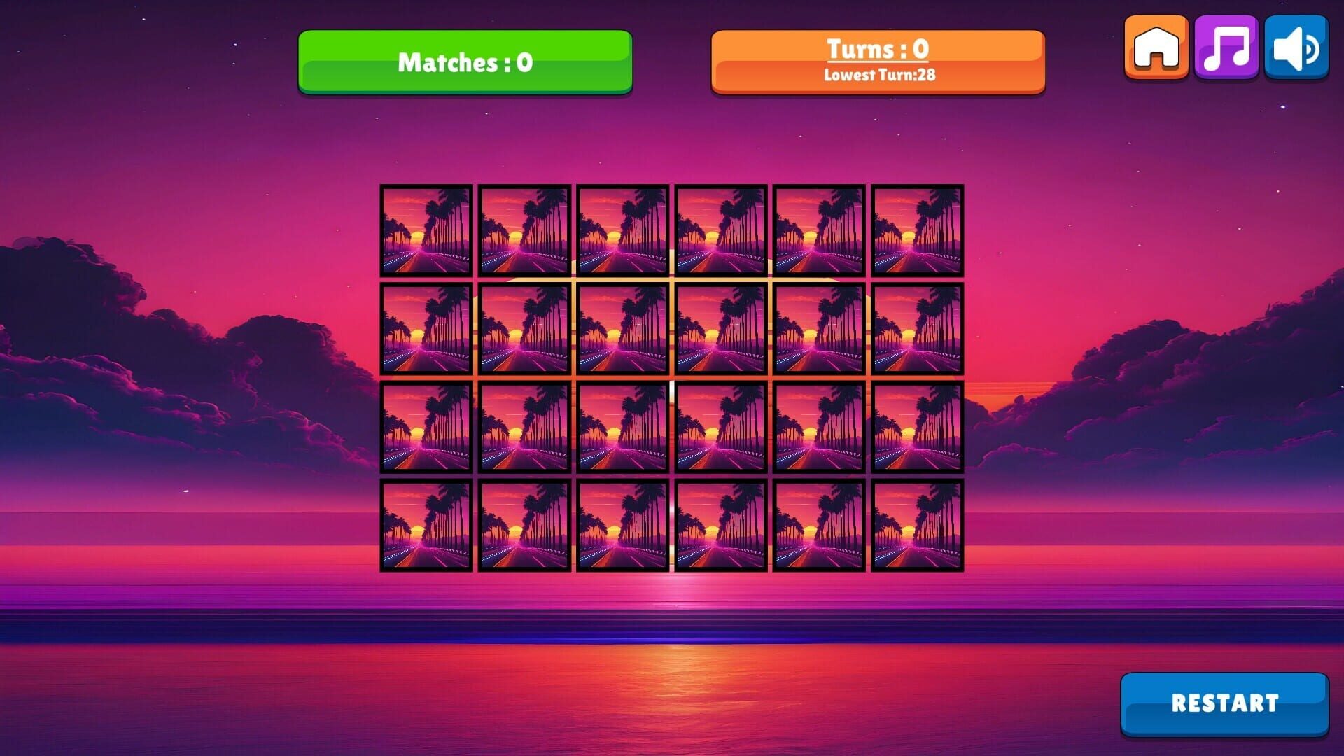 OG Memory: Synthwave Boats - Screenshot