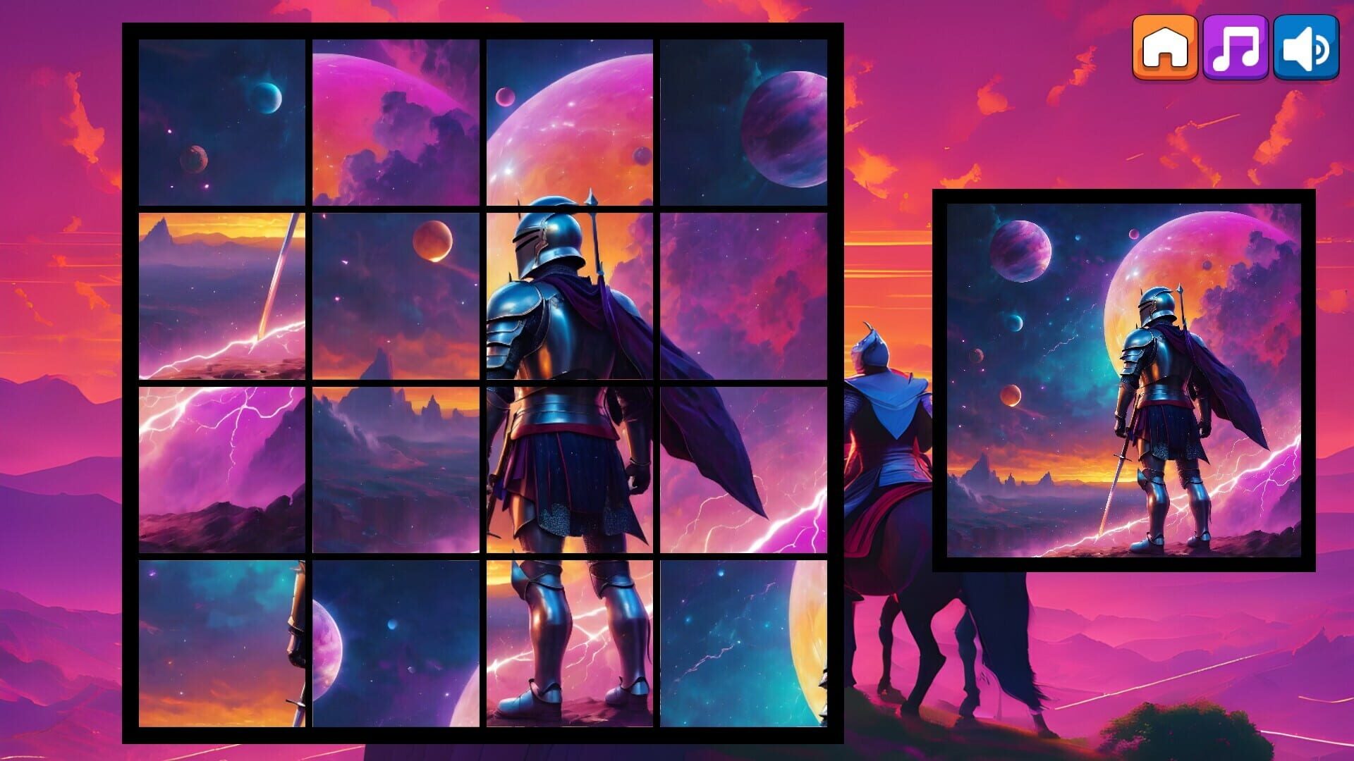 OG Puzzlers: Synthwave Knights - Screenshot