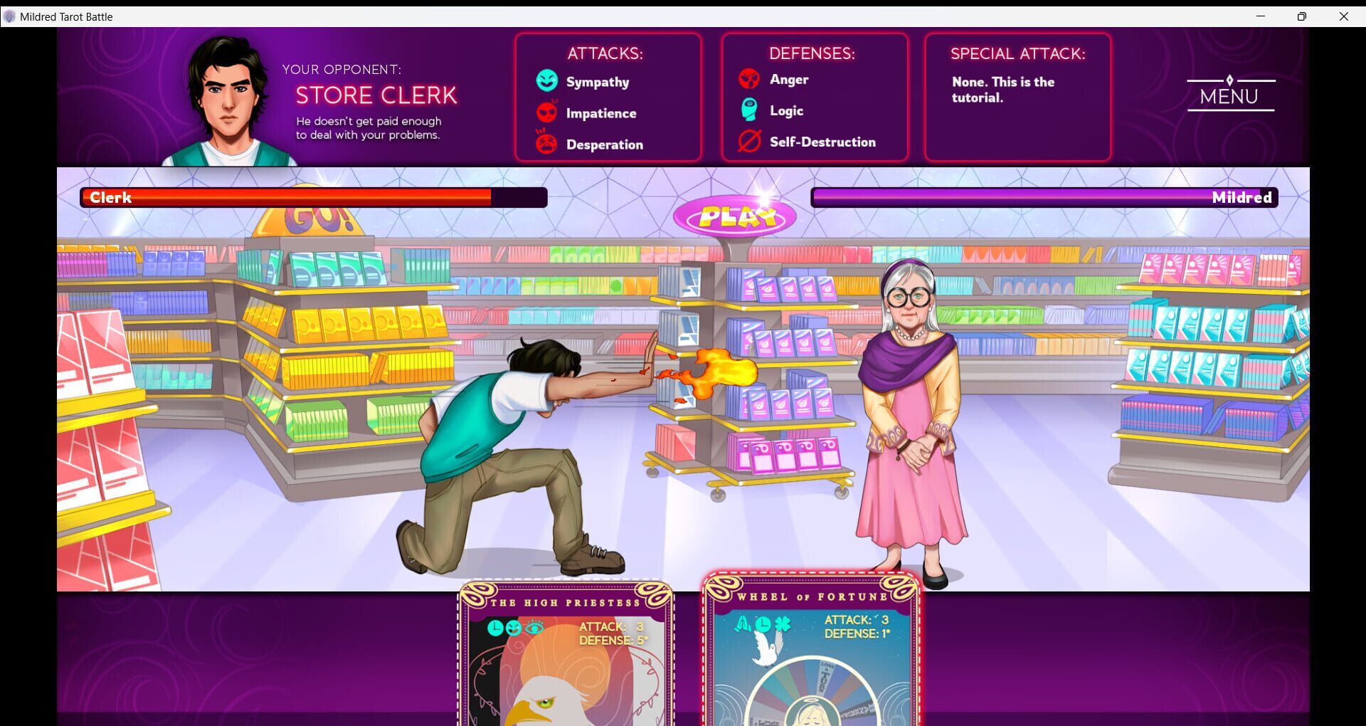 Mildred's Tarot Battle - Screenshot