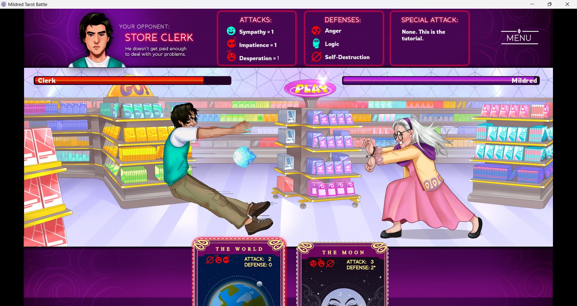 Mildred's Tarot Battle - Screenshot