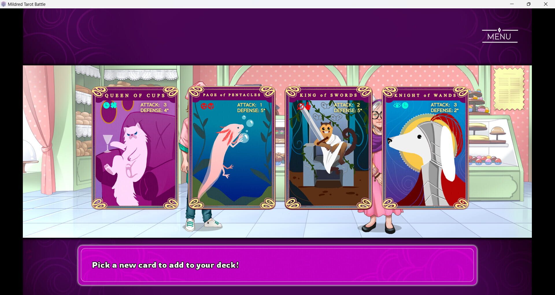 Mildred's Tarot Battle - Screenshot