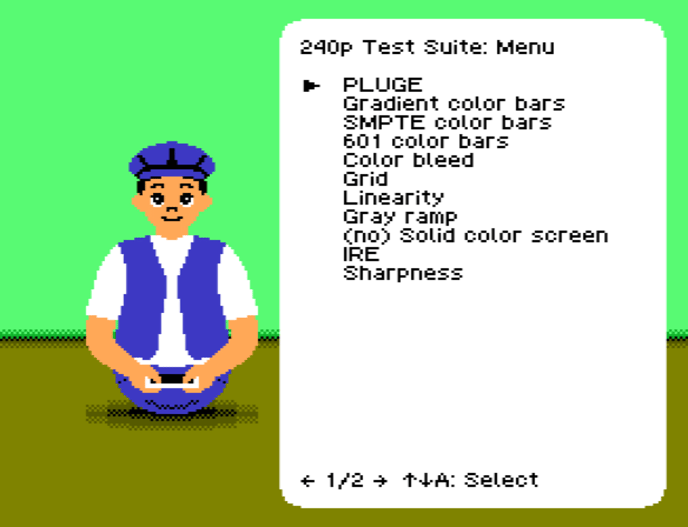 240p Test Suite screenshot