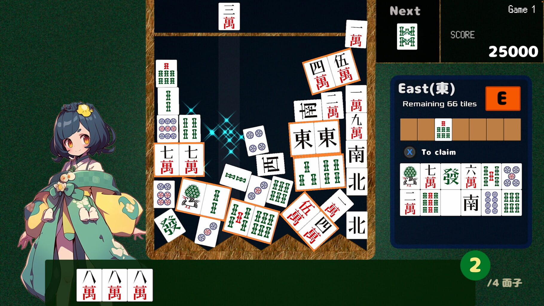 Drop Mahjong Tiles