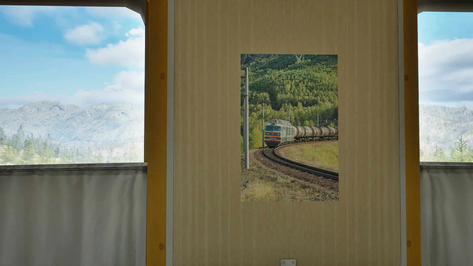 Trans-Siberian Legends: Posters in a Train Compartment
