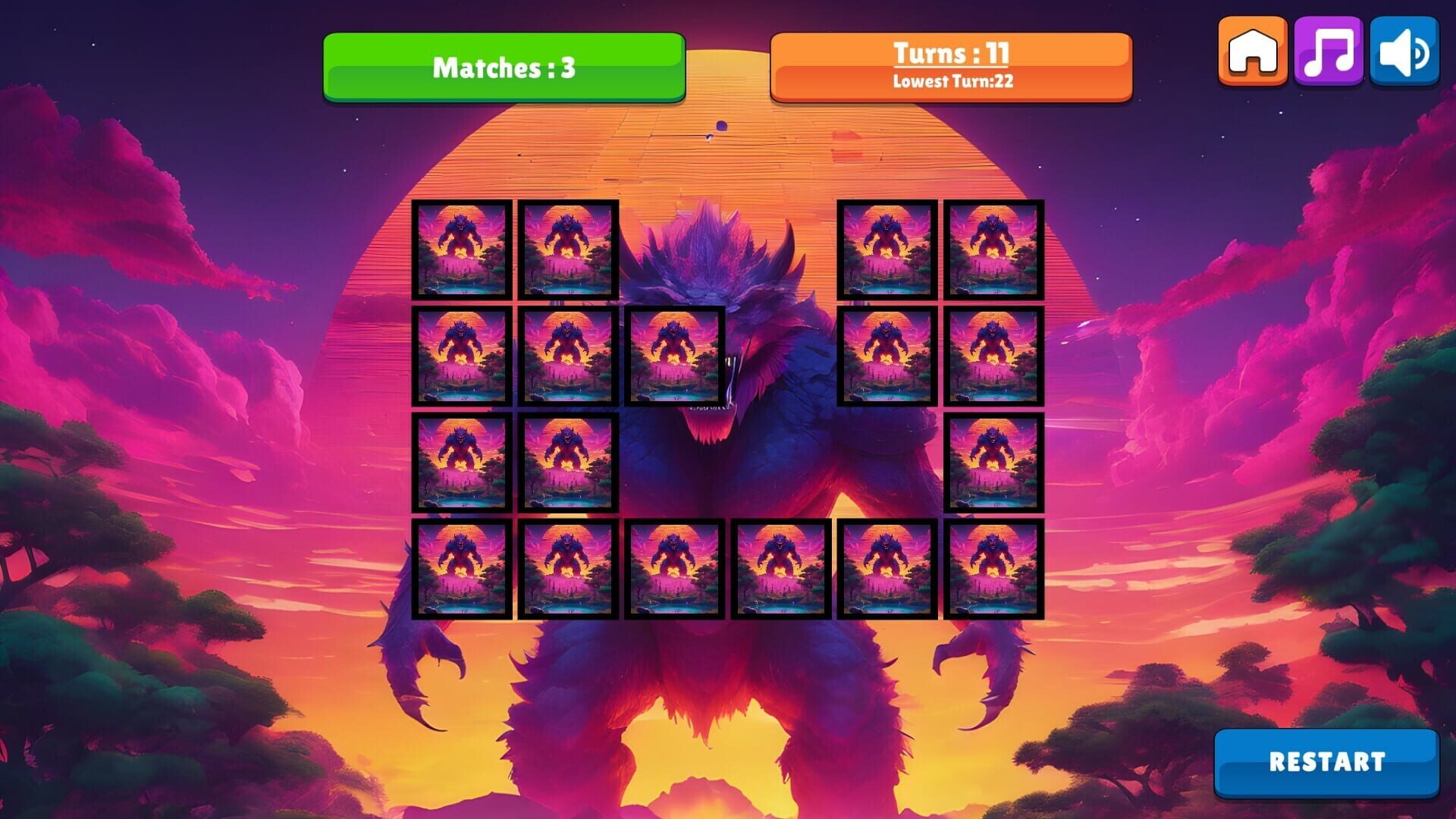 OG Memory: Synthwave Monsters - Screenshot