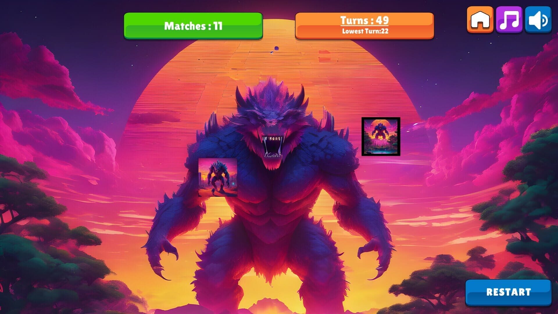 OG Memory: Synthwave Monsters - Screenshot