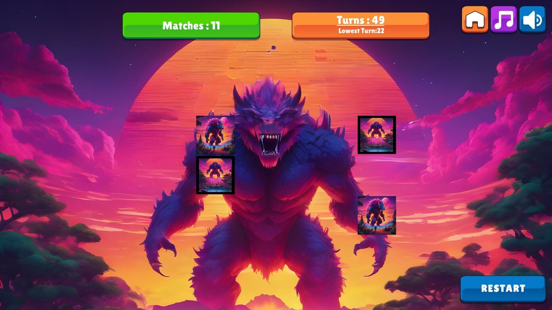 OG Memory: Synthwave Monsters - Screenshot