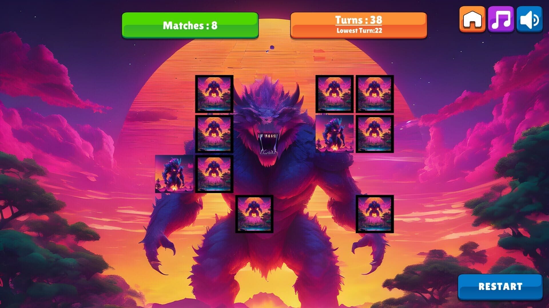 OG Memory: Synthwave Monsters - Screenshot