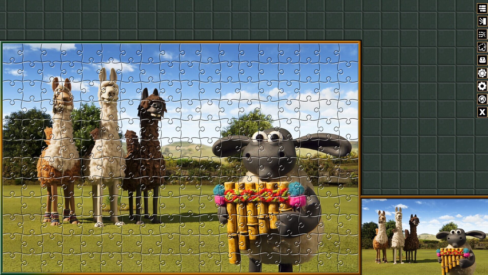 Pixel Puzzles Aardman Jigsaws: The Farmers Llamas - Screenshot