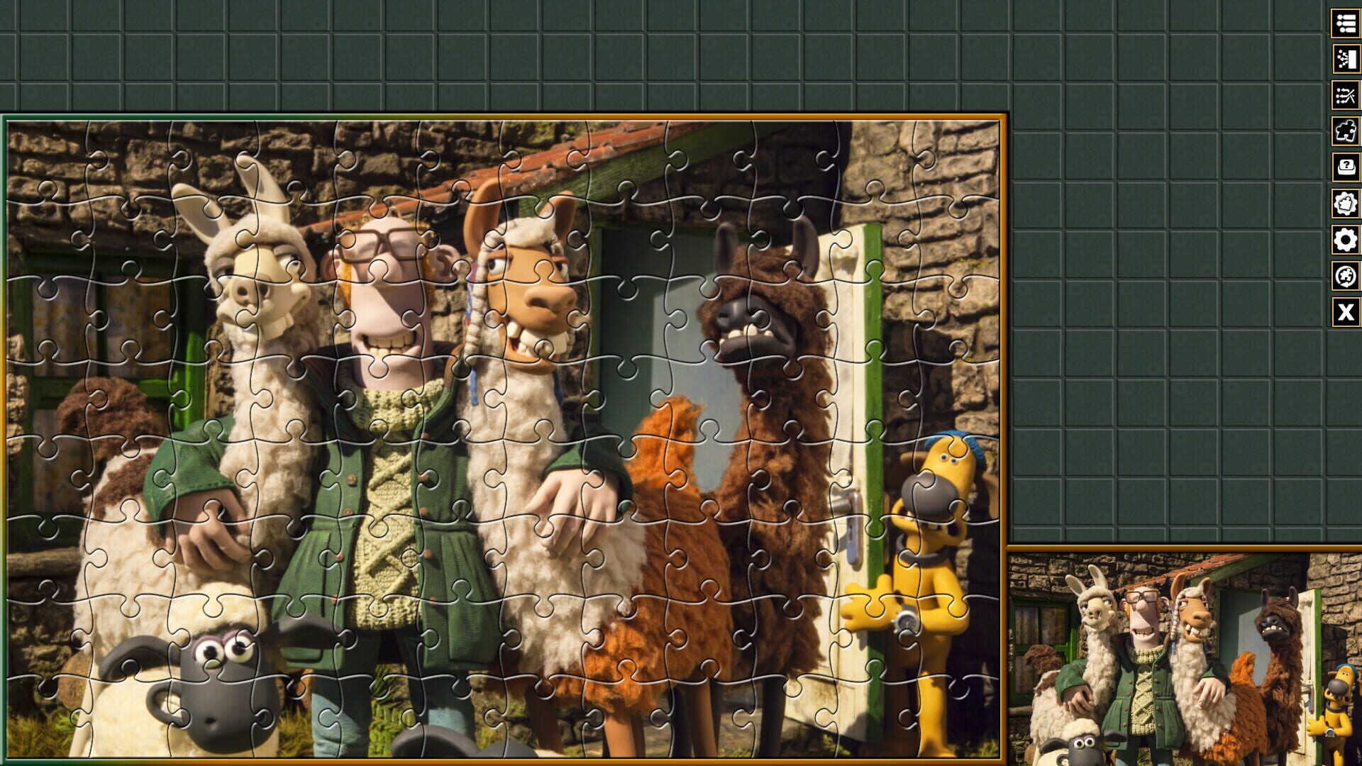 Pixel Puzzles Aardman Jigsaws: The Farmers Llamas - Screenshot