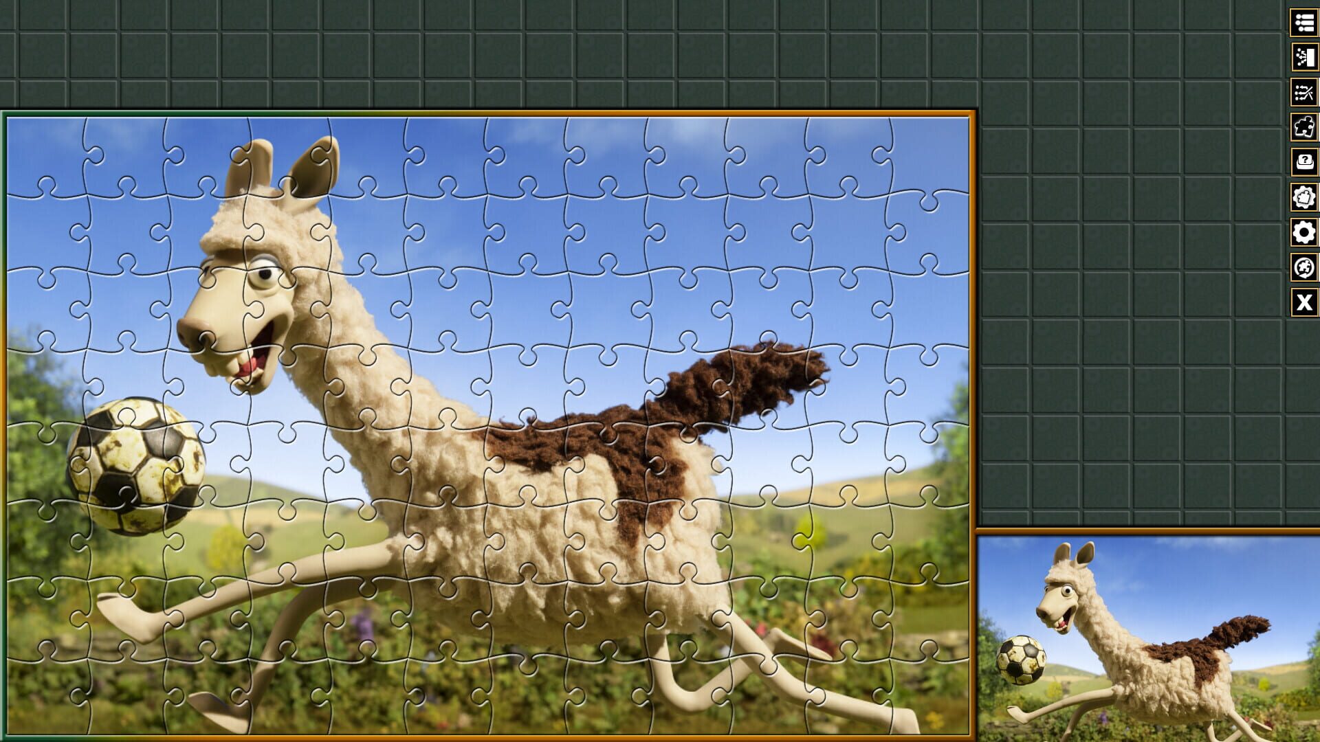 Pixel Puzzles Aardman Jigsaws: The Farmers Llamas - Screenshot
