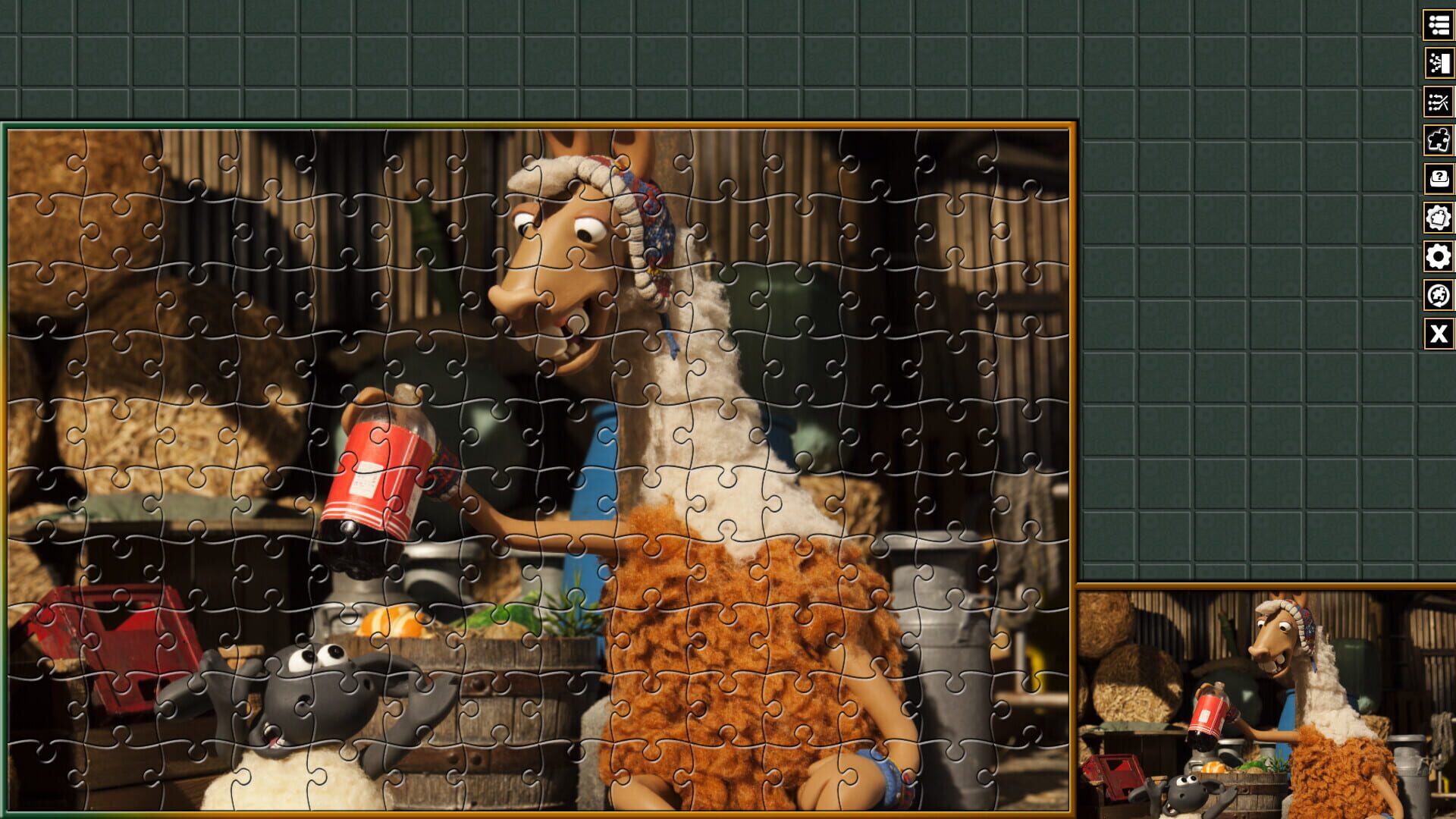 Pixel Puzzles Aardman Jigsaws: The Farmers Llamas - Screenshot
