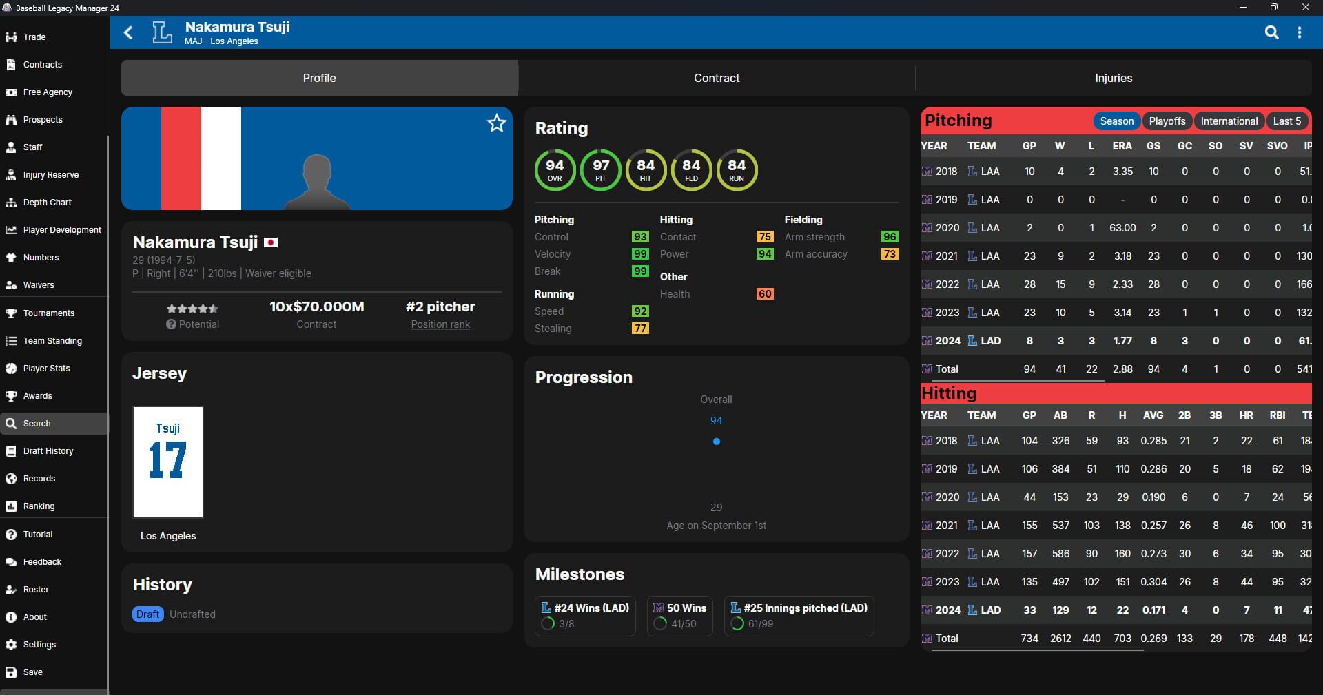 Baseball Legacy Manager 24